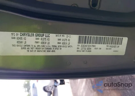 2012 Dodge Charger Rt из США, поврежденный, VIN 2C3CDXDT3CH179041